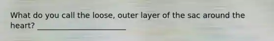 What do you call the loose, outer layer of the sac around the heart? _______________________