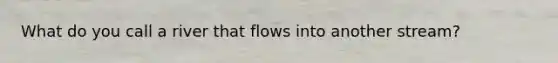 What do you call a river that flows into another stream?