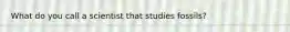 What do you call a scientist that studies fossils?