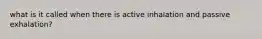 what is it called when there is active inhalation and passive exhalation?