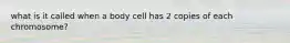 what is it called when a body cell has 2 copies of each chromosome?