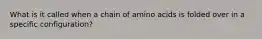 What is it called when a chain of amino acids is folded over in a specific configuration?