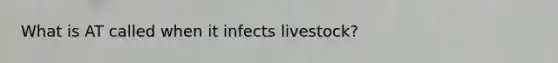 What is AT called when it infects livestock?