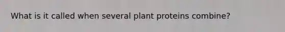 What is it called when several plant proteins combine?