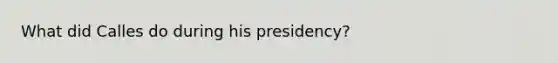 What did Calles do during his presidency?