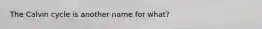 The Calvin cycle is another name for what?