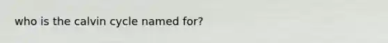 who is the calvin cycle named for?