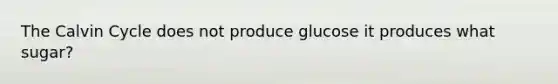 The Calvin Cycle does not produce glucose it produces what sugar?