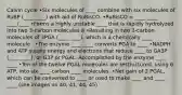 Calvin cycle •Six molecules of ____ combine with six molecules of RuBP (____ ____) with aid of RuBisCO. •RuBisCO = ____ ____ ____/____ •Forms a highly unstable ____ that is rapidly hydrolyzed into two 3-carbon molecules à •Resulting in two 3-carbon molecules of 3PGA (____ ____), which is a chemically ____ molecule . •The enzyme ____ ____ converts PGA to ____ •NADPH and ATP supply energy and electrons that reduce ____ to GA3P (____ ____), or G3P or PGAL. Accomplished by the enzyme ____ ____ •Ten of the twelve PGAL molecules are restructured, using 6 ATP, into six ____-carbon ____ molecules. •Net gain of 2 PGAL, which can be converted to ____ or used to make ____ and ____ ____ (see images on 40, 41, 44, 45)