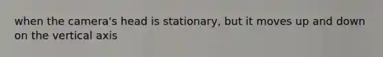 when the camera's head is stationary, but it moves up and down on the vertical axis