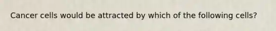 Cancer cells would be attracted by which of the following cells?