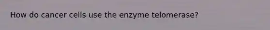 How do cancer cells use the enzyme telomerase?