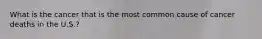 What is the cancer that is the most common cause of cancer deaths in the U.S.?