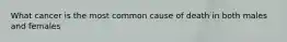 What cancer is the most common cause of death in both males and females