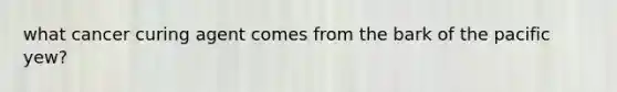what cancer curing agent comes from the bark of the pacific yew?