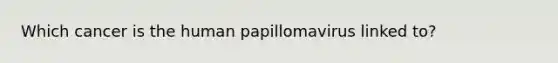 Which cancer is the human papillomavirus linked to?