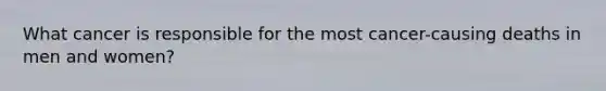 What cancer is responsible for the most cancer-causing deaths in men and women?