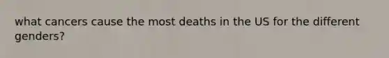 what cancers cause the most deaths in the US for the different genders?