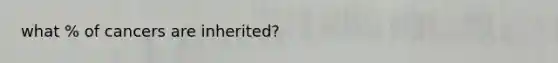 what % of cancers are inherited?