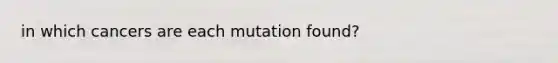 in which cancers are each mutation found?