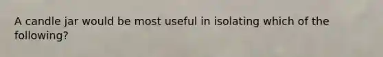 A candle jar would be most useful in isolating which of the following?