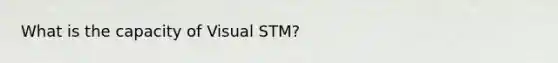 What is the capacity of Visual STM?