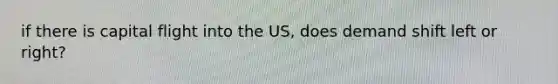 if there is capital flight into the US, does demand shift left or right?