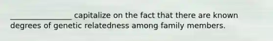 ________________ capitalize on the fact that there are known degrees of genetic relatedness among family members.