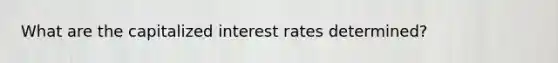 What are the capitalized interest rates determined?