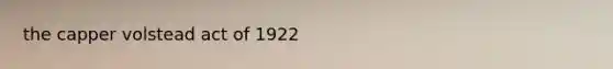 the capper volstead act of 1922