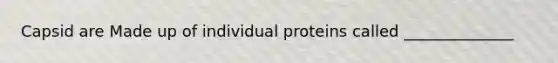 Capsid are Made up of individual proteins called ______________