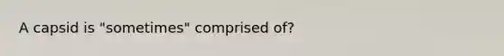 A capsid is "sometimes" comprised of?