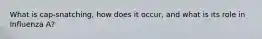 What is cap-snatching, how does it occur, and what is its role in Influenza A?