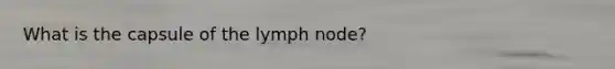 What is the capsule of the lymph node?