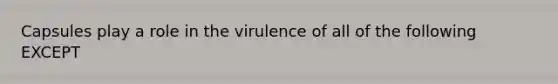 Capsules play a role in the virulence of all of the following EXCEPT