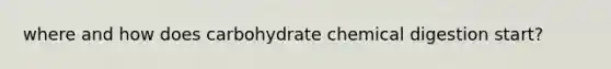 where and how does carbohydrate chemical digestion start?