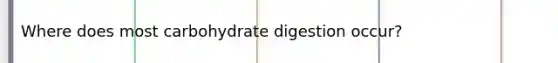 Where does most carbohydrate digestion occur?