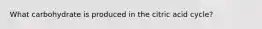 What carbohydrate is produced in the citric acid cycle?