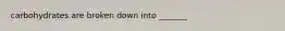 carbohydrates are broken down into _______