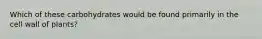 Which of these carbohydrates would be found primarily in the cell wall of plants?