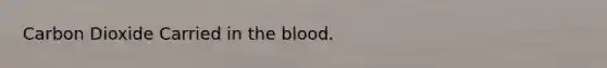 Carbon Dioxide Carried in the blood.