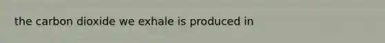 the carbon dioxide we exhale is produced in