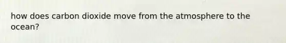 how does carbon dioxide move from the atmosphere to the ocean?