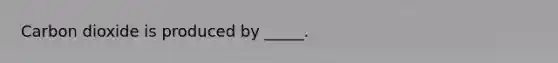 Carbon dioxide is produced by _____.