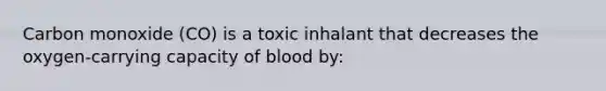 Carbon monoxide (CO) is a toxic inhalant that decreases the oxygen-carrying capacity of blood by: