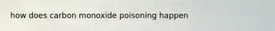 how does carbon monoxide poisoning happen