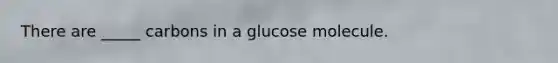 There are _____ carbons in a glucose molecule.