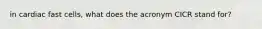 in cardiac fast cells, what does the acronym CICR stand for?