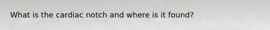 What is the cardiac notch and where is it found?