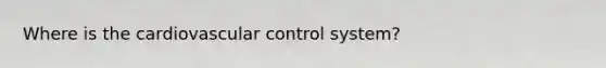 Where is the cardiovascular control system?